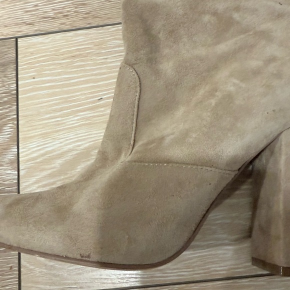 Tan Suede Over-the-Knee Boots - Picture 12 of 16